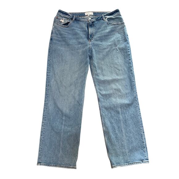 Abercrombie & Fitch Womens Size 34/18L 90s Relaxed Jean High Rise Curve Love - Picture 1 of 13